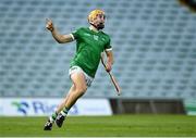 19 July 2021; Adam English of Limerick celebrates after scoring his side's first goal during the Munster GAA Hurling U20 Championship semi-final match between Limerick and Clare at the LIT Gaelic Grounds in Limerick. Photo by Ben McShane/Sportsfile