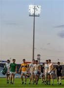 19 July 2021; Limerick players make their way off the pitch after their victory in the Munster GAA Hurling U20 Championship semi-final match between Limerick and Clare at the LIT Gaelic Grounds in Limerick. Photo by Ben McShane/Sportsfile