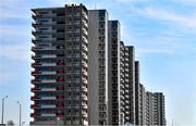 20 July 2021; A general view of apartment blocks in the Olympic Village during the 2020 Tokyo Summer Olympic Games in Tokyo, Japan. Photo by Brendan Moran/Sportsfile
