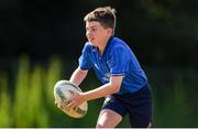 20 July 2021; Harry Dervan, age 10, in action during the Bank of Ireland Leinster Rugby Summer Camp at Balbriggan RFC in Dublin. Photo by Matt Browne/Sportsfile