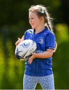 20 July 2021; Maisie Healy, age 6, in action during the Bank of Ireland Leinster Rugby Summer Camp at Balbriggan RFC in Dublin. Photo by Matt Browne/Sportsfile