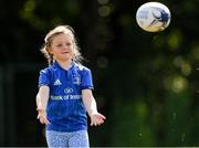 20 July 2021; Maisie Healy, age 6, in action during the Bank of Ireland Leinster Rugby Summer Camp at Balbriggan RFC in Dublin. Photo by Matt Browne/Sportsfile