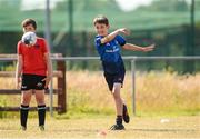 20 July 2021; Max Hodnett, age 12, in action during the Bank of Ireland Leinster Rugby Summer Camp at Balbriggan RFC in Dublin. Photo by Matt Browne/Sportsfile