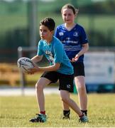 20 July 2021; Alex Healy, age 11, in action during the Bank of Ireland Leinster Rugby Summer Camp at Balbriggan RFC in Dublin. Photo by Matt Browne/Sportsfile