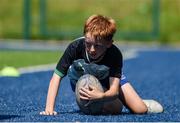 20 July 2021; Tim Smyth at the Bank of Ireland Leinster Rugby Summer Camp at Energia Park in Dublin. Photo by Daire Brennan/Sportsfile