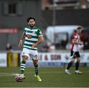 24 May 2021; Richie Towell of Shamrock Rovers during the SSE Airtricity League Premier Division match between Derry City and St Patrick's Athletic at Ryan McBride Brandywell Stadium in Derry. Photo by David Fitzgerald/Sportsfile