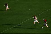 20 July 2021; Jack Morrissey of Kilkenny in action against Shane Quirke of Galway during the Leinster GAA Hurling U20 Championship semi-final match between Kilkenny and Galway at Bord Na Mona O'Connor Park in Tullamore, Offaly. Photo by David Fitzgerald/Sportsfile