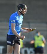 20 July 2021; Ciarán Foley of Dublin celebrates after scoring his side's second goal during the Leinster GAA Hurling U20 Championship semi-final match between Dublin and Offaly at Parnell Park in Dublin. Photo by Daire Brennan/Sportsfile