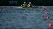 21 July 2021; Team Ireland Men's Lightweight Double Sculls rowers Paul O'Donovan, left, and Fintan McCarthy training at the Sea Forest Waterway ahead of the start of the 2020 Tokyo Summer Olympic Games in Tokyo, Japan. Photo by Brendan Moran/Sportsfile