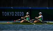 21 July 2021; Team Ireland Men's Lightweight Double Sculls rowers Paul O'Donovan, left, and Fintan McCarthy training at the Sea Forest Waterway ahead of the start of the 2020 Tokyo Summer Olympic Games in Tokyo, Japan. Photo by Brendan Moran/Sportsfile