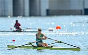 21 July 2021; Team Ireland Women's Single Sculls rower Sanita Puspure training at the Sea Forest Waterway ahead of the start of the 2020 Tokyo Summer Olympic Games in Tokyo, Japan. Photo by Brendan Moran/Sportsfile