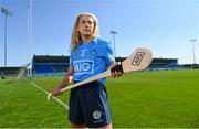 21 July 2021; Dublin Camogie Player Muireann Kelleher stands for a portrait at Parnell Park in Dublin as part of an AIG Dublin GAA event to celebrate the 2021 All-Ireland Championships. For great car and home insurance offers check out www.aig.ie. Photo by Sam Barnes/Sportsfile