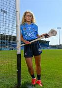 21 July 2021; Dublin Camogie Player Muireann Kelleher stands for a portrait at Parnell Park in Dublin as part of an AIG Dublin GAA event to celebrate the 2021 All-Ireland Championships. For great car and home insurance offers check out www.aig.ie. Photo by Sam Barnes/Sportsfile