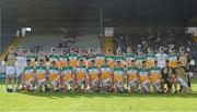 21 July 2021; The Offaly squad before the Electric Ireland Leinster GAA Minor Hurling Championship Semi-Final match between Kilkenny and Offaly at UPMC Nowlan Park in Kilkenny. Photo by Eóin Noonan/Sportsfile