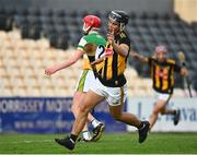 21 July 2021; Harry Shine of Kilkenny celebrates after scoring a goal for his side during the Electric Ireland Leinster GAA Minor Hurling Championship Semi-Final match between Kilkenny and Offaly at UPMC Nowlan Park in Kilkenny. Photo by Eóin Noonan/Sportsfile