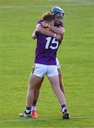 21 July 2021; Daragh Murphy, right, and Luke Murphy of Wexford celebrate after the Electric Ireland Leinster GAA Minor Hurling Championship Semi-Final match between Dublin and Wexford at Chadwicks Wexford Park in Wexford. Photo by Daire Brennan/Sportsfile