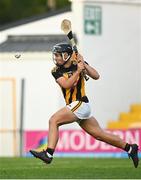 21 July 2021; Harry Shine of Kilkenny shoots to score a goal for his side during the Electric Ireland Leinster GAA Minor Hurling Championship Semi-Final match between Kilkenny and Offaly at UPMC Nowlan Park in Kilkenny. Photo by Eóin Noonan/Sportsfile