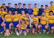 21 July 2021; Roscommon captain Colin Walsh kisses the cup as he celebrates with his team-mates after their side's victory the EirGrid Connacht GAA Football U20 Championship Final match between Mayo and Roscommon at Elverys MacHale Park in Castlebar, Mayo. Photo by Piaras Ó Mídheach/Sportsfile