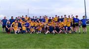 21 July 2021; Roscommon players and backroom staff celebrate after their side's victory the EirGrid Connacht GAA Football U20 Championship Final match between Mayo and Roscommon at Elverys MacHale Park in Castlebar, Mayo. Photo by Piaras Ó Mídheach/Sportsfile