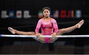 22 July 2021; Pranati Nayak of India during a training session at the Ariake Gymnastics Arena ahead of the start of the 2020 Tokyo Summer Olympic Games in Tokyo, Japan. Photo by Ramsey Cardy/Sportsfile