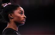 22 July 2021; Simone Biles of the United States during a training session at the Ariake Gymnastics Arena ahead of the start of the 2020 Tokyo Summer Olympic Games in Tokyo, Japan.  Photo by Ramsey Cardy/Sportsfile