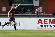 22 July 2021; Ross Tierney of Bohemians celebrates after scoring his side's first goal during the UEFA Europa Conference League second qualifying round first leg match between F91 Dudelange and Bohemians at Stade Jos Nosbaum in Dudelange, Luxembourg. Photo by Gerry Schmit/Sportsfile