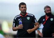 22 July 2021; Levadia manager Marko Savic before the UEFA Europa Conference League second qualifying round first leg match between Dundalk and Levadia at Tallaght Stadium in Dublin. Photo by Ben McShane/Sportsfile