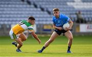 22 July 2021; Mark Lavin of Dublin in action against Cathal Flynn of Offaly during the EirGrid Leinster GAA Football U20 Championship Final match between Dublin and Offaly at MW Hire O'Moore Park in Portlaoise, Laois. Photo by Matt Browne/Sportsfile