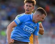 22 July 2021; Fionn Murray of Dublin celebrates after scoring the second goal during the EirGrid Leinster GAA Football U20 Championship Final match between Dublin and Offaly at MW Hire O'Moore Park in Portlaoise, Laois. Photo by Matt Browne/Sportsfile