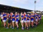 22 July 2021; Players from both sides bump fists after the EirGrid Munster GAA Football U20 Championship Final match between Cork and Tipperary at Semple Stadium in Thurles, Tipperary. Photo by Piaras Ó Mídheach/Sportsfile