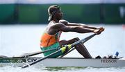 23 July 2021; Frank N'Dri of Ivory Coast during the heats of the men's single sculls event at the Sea Forest Waterway during the 2020 Tokyo Summer Olympic Games in Tokyo, Japan. Photo by Stephen McCarthy/Sportsfile