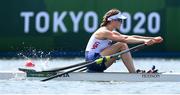 23 July 2021; Kara Kohler of the United States on her way to winning her heat of the women's single scull event at the Sea Forest Waterway during the 2020 Tokyo Summer Olympic Games in Tokyo, Japan. Photo by Stephen McCarthy/Sportsfile