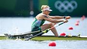 23 July 2021; Sanita Pušpure of Ireland during her heat of the women's single sculls at the Sea Forest Waterway during the 2020 Tokyo Summer Olympic Games in Tokyo, Japan. Photo by Stephen McCarthy/Sportsfile
