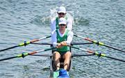 23 July 2021; Philip Doyle, stern, and Ronan Byrne of Ireland in action during their heat of the men's double sculls at the Sea Forest Waterway during the 2020 Tokyo Summer Olympic Games in Tokyo, Japan. Photo by Seb Daly/Sportsfile