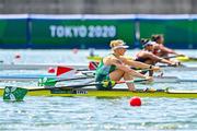23 July 2021; Sanita Pušpure of Ireland during her heat of the women's single sculls at the Sea Forest Waterway during the 2020 Tokyo Summer Olympic Games in Tokyo, Japan. Photo by Baptiste Fernandez/Sportsfile
