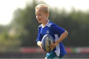 23 July 2021; Harry Gee, age 9, in action during the Bank of Ireland Leinster Rugby Summer Camp at Portlaoise RFC in Portlaoise, Laois. Photo by Matt Browne/Sportsfile