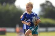 23 July 2021; Harry Gee, age 9, in action during the Bank of Ireland Leinster Rugby Summer Camp at Portlaoise RFC in Portlaoise, Laois. Photo by Matt Browne/Sportsfile