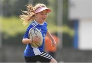 23 July 2021; Emer Ramsbottom, age 8, in action during the Bank of Ireland Leinster Rugby Summer Camp at Portlaoise RFC in Portlaoise, Laois. Photo by Matt Browne/Sportsfile