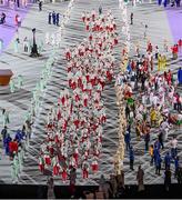 23 July 2021; A general view of Team Japan entering the stadium during the 2020 Tokyo Summer Olympic Games opening ceremony at the Olympic Stadium in Tokyo, Japan. Photo by Stephen McCarthy/Sportsfile