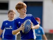 23 July 2021; Tadhg Roberts, age 12, in action during the Bank of Ireland Leinster Rugby Summer Camp at Portlaoise RFC in Portlaoise, Laois. Photo by Matt Browne/Sportsfile