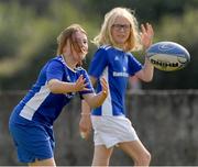 23 July 2021; Faye Scully, age 10, in action during the Bank of Ireland Leinster Rugby Summer Camp at Portlaoise RFC in Portlaoise, Laois. Photo by Matt Browne/Sportsfile