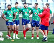 23 July 2021; Bundee Aki, left, Conor Murray, Robbie Henshaw and Tom Curry during the British & Irish Lions Captain's Run at Cape Town Stadium in Cape Town, South Africa. Photo by Ashley Vlotman/Sportsfile