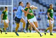 18 July 2021; Bryan Menton of Meath in action against Cormac Costello of Dublin during the Leinster GAA Senior Football Championship Semi-Final match between Dublin and Meath at Croke Park in Dublin. Photo by Eóin Noonan/Sportsfile