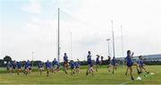 23 July 2021; Tipperary players warm up before the TG4 All-Ireland Senior Ladies Football Championship Group 2 Round 3 match between Meath and Tipperary at MW Hire O'Moore Park in Portlaoise, Co Laois. Photo by Matt Browne/Sportsfile