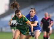 23 July 2021; Emma Troy of Meath in action against Ava Fennessy of Tipperary during the TG4 All-Ireland Senior Ladies Football Championship Group 2 Round 3 match between Meath and Tipperary at MW Hire O'Moore Park in Portlaoise, Co Laois. Photo by Matt Browne/Sportsfile
