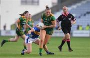 23 July 2021; Vikki Wall of Meath in action against Laura Nagle of Tipperary during the TG4 All-Ireland Senior Ladies Football Championship Group 2 Round 3 match between Meath and Tipperary at MW Hire O'Moore Park in Portlaoise, Co Laois. Photo by Matt Browne/Sportsfile