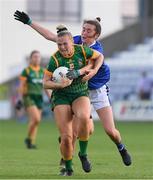 23 July 2021; Vikki Wall of Meath in action against Laura Nagle of Tipperary during the TG4 All-Ireland Senior Ladies Football Championship Group 2 Round 3 match between Meath and Tipperary at MW Hire O'Moore Park in Portlaoise, Co Laois. Photo by Matt Browne/Sportsfile *