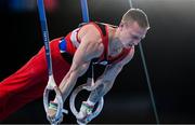 24 July 2021; Denis Abliazin of Russian Olympic Committee in action on the Rings in artistic gymnastics qualification at the Ariake Gymnastics Centre during the 2020 Tokyo Summer Olympic Games in Tokyo, Japan. Photo by Ramsey Cardy/Sportsfile