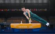 24 July 2021; Rhys McClenaghan of Ireland competing on the Pommel Horse in artistic gymnastics qualification at the Ariake Gymnastics Centre during the 2020 Tokyo Summer Olympic Games in Tokyo, Japan. Photo by Ramsey Cardy/Sportsfile
