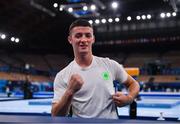 24 July 2021; Rhys McClenaghan of Ireland celebrates after competing on the Pommel Horse in artistic gymnastics qualification at the Ariake Gymnastics Centre during the 2020 Tokyo Summer Olympic Games in Tokyo, Japan. Photo by Ramsey Cardy/Sportsfile